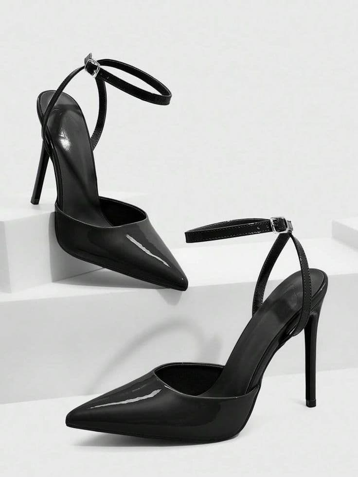 GOUSE IV Heels in Dark Satin, view 1